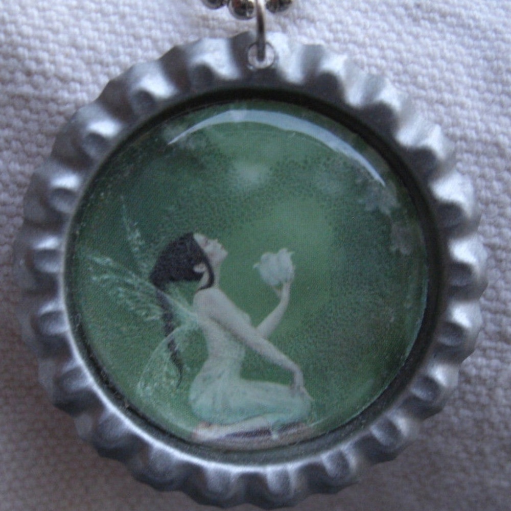 Fairy Holding Flower Necklace